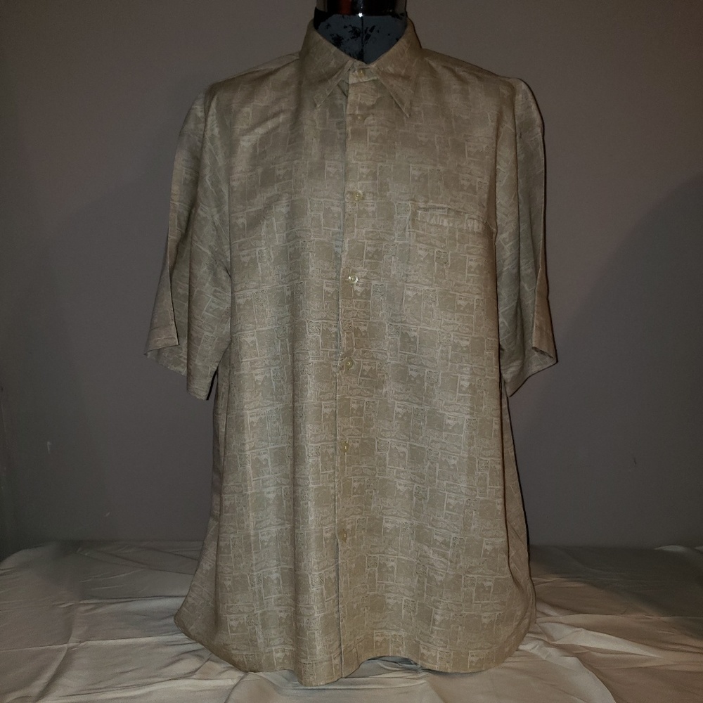 Weatherproof Vintage Mens Printed Cream Size XXL